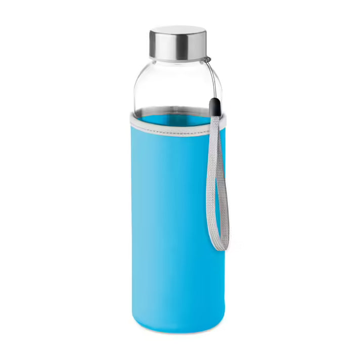 Eco-Friendly 500ml Glass Bottle with Branded Cover