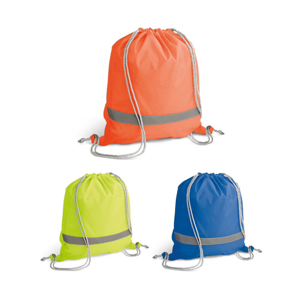 High-Visibility Custom Printed PPE Drawstring Bag with Reflective Strips - Premium Safety & Workwear Gear