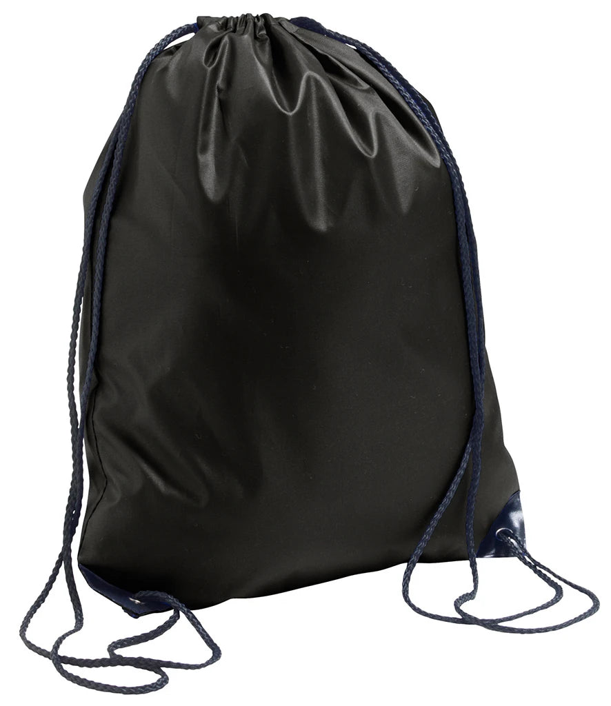 Pack of 10 Quadra Gymsac 210D Polyester Custom Printed & Embroidered Drawstring Bag - Bulk Sports & School Merchandise