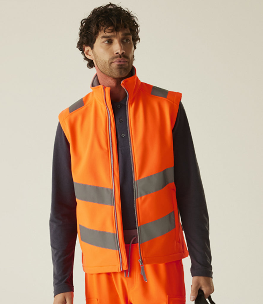 Regatta High Visibility Pro Contract Ablaze Soft Shell Bodywarmer