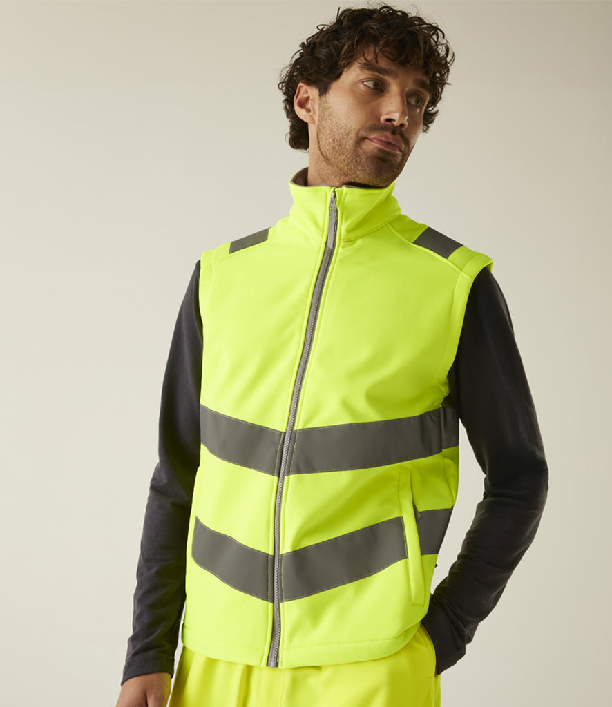 Regatta High Visibility Pro Contract Ablaze Soft Shell Bodywarmer