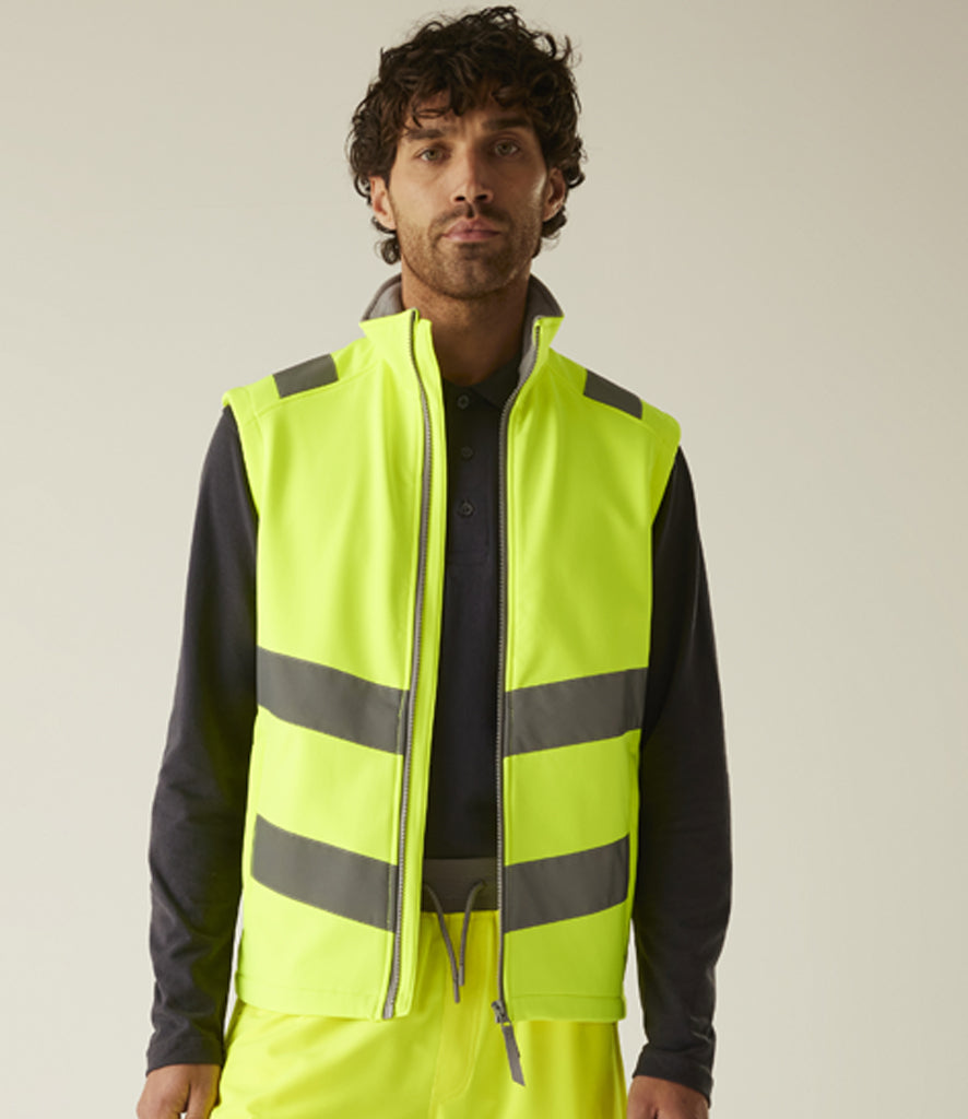 Regatta High Visibility Pro Contract Ablaze Soft Shell Bodywarmer