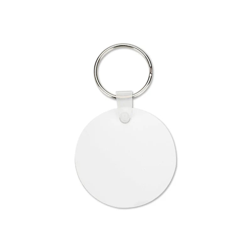 Aluminium Round Keyring 50mm – Double Sided, Glossy & Durable