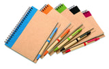 SONORA PLUS Recycled Paper Notebook & Pen Set - Custom Screen Printed Sustainable Promotional Stationery