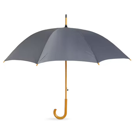 Pack of 5 Custom 23-Inch Wooden Handle Auto-Open Umbrella - Printed Logo - Premium Corporate Promotional Gift