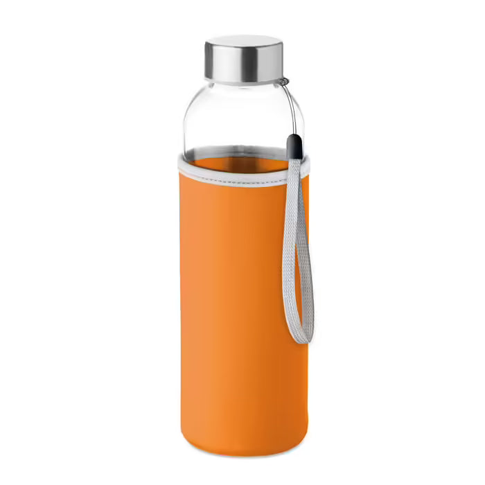 Eco-Friendly 500ml Glass Bottle with Branded Cover