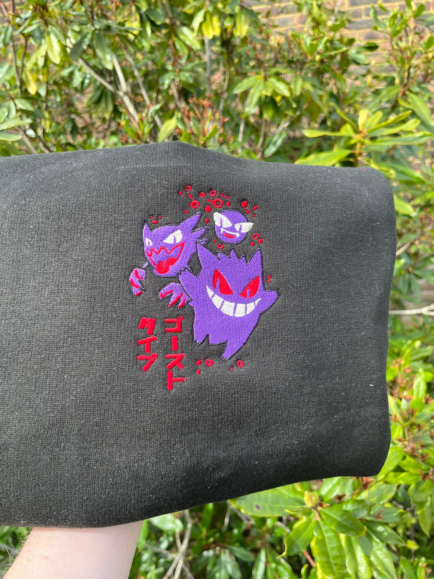 Gengar Pokemon Embroidered Sweatshirt