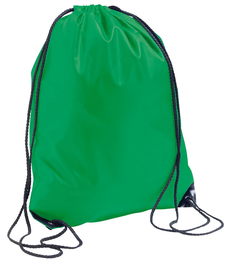 Pack of 10 Quadra Gymsac 210D Polyester Custom Printed & Embroidered Drawstring Bag - Bulk Sports & School Merchandise