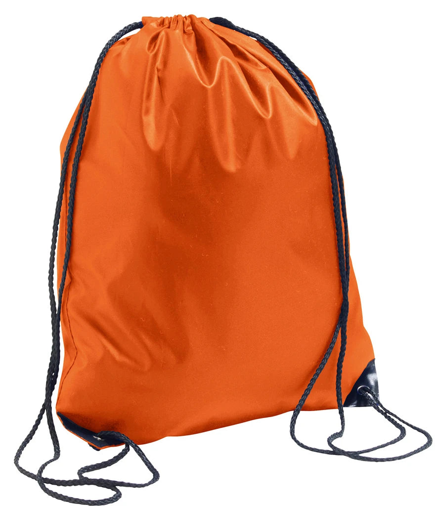 Pack of 10 Quadra Gymsac 210D Polyester Custom Printed & Embroidered Drawstring Bag - Bulk Sports & School Merchandise