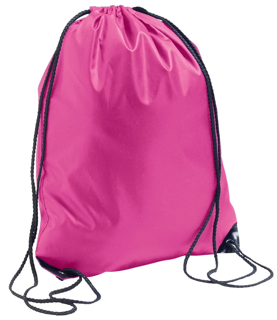 Pack of 10 Quadra Gymsac 210D Polyester Custom Printed & Embroidered Drawstring Bag - Bulk Sports & School Merchandise