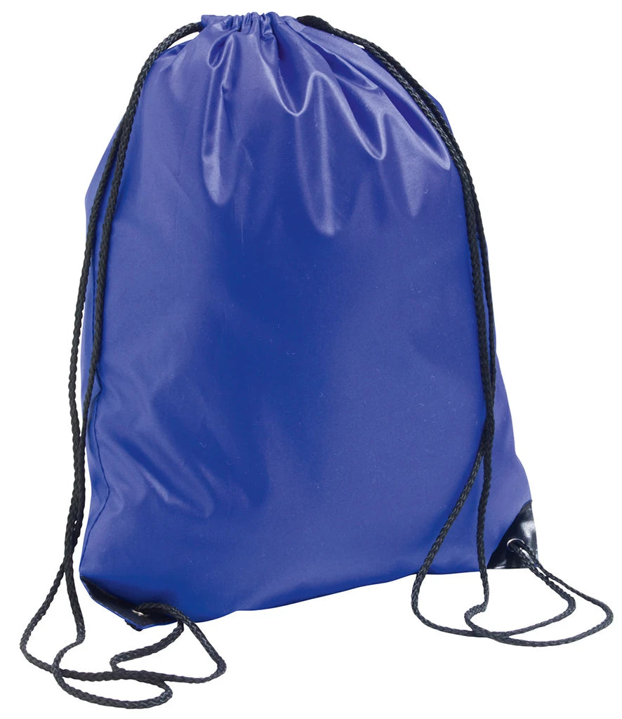 Pack of 10 Quadra Gymsac 210D Polyester Custom Printed & Embroidered Drawstring Bag - Bulk Sports & School Merchandise