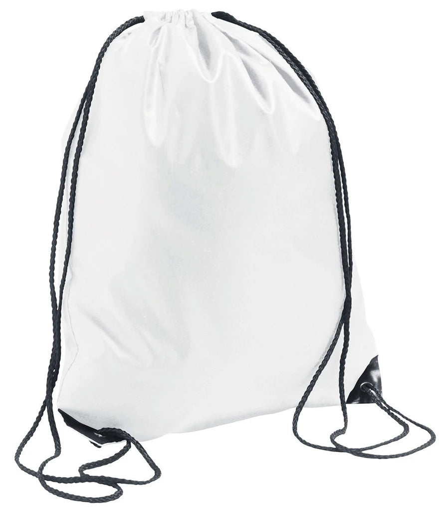 Pack of 10 Quadra Gymsac 210D Polyester Custom Printed & Embroidered Drawstring Bag - Bulk Sports & School Merchandise