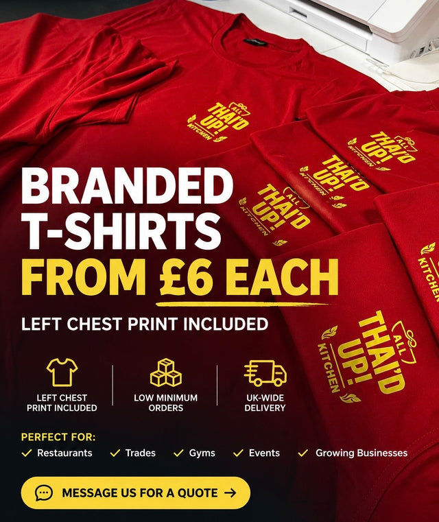 Branded T-Shirt Bundle | Starting at 5 for £30 | Aspian Embroidery