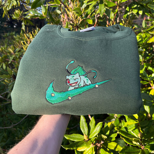 Pokémon Embroidered Gift Sweatshirt - Bulbasaur Inspired