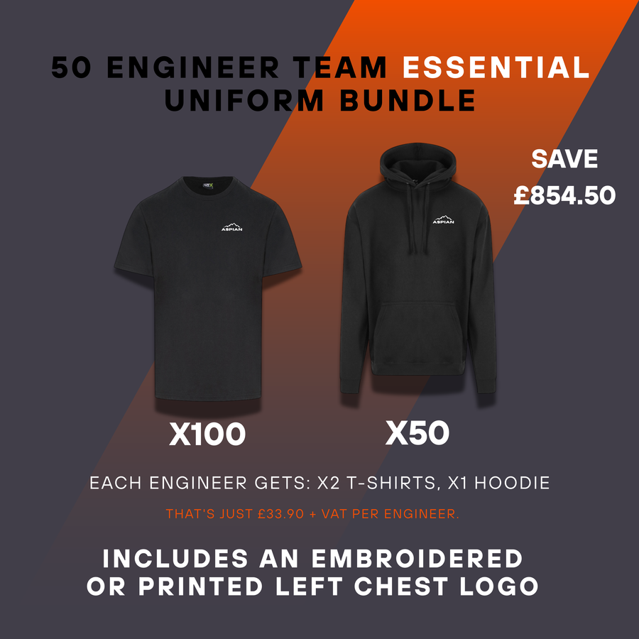 50 Engineer Team Essential Uniform Bundle | Aspian [BID:21]