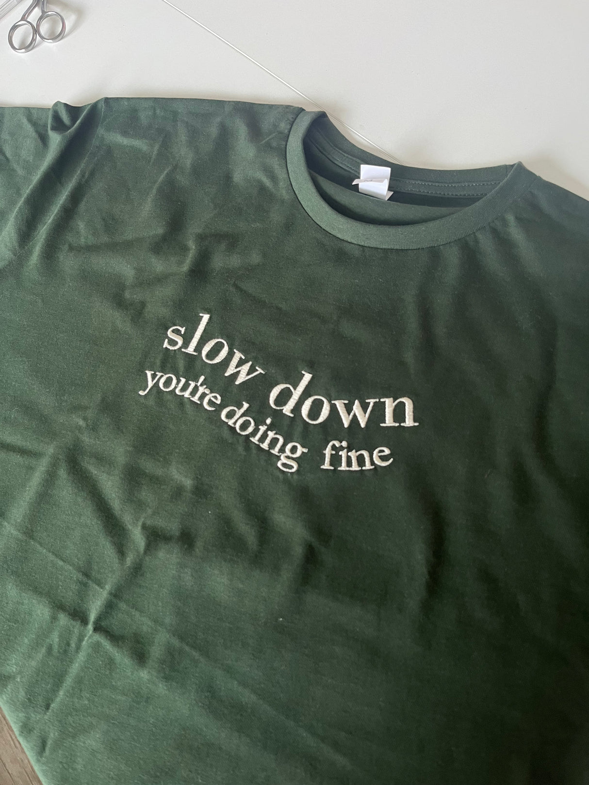 Slow Down Embroidered Sweatshirt