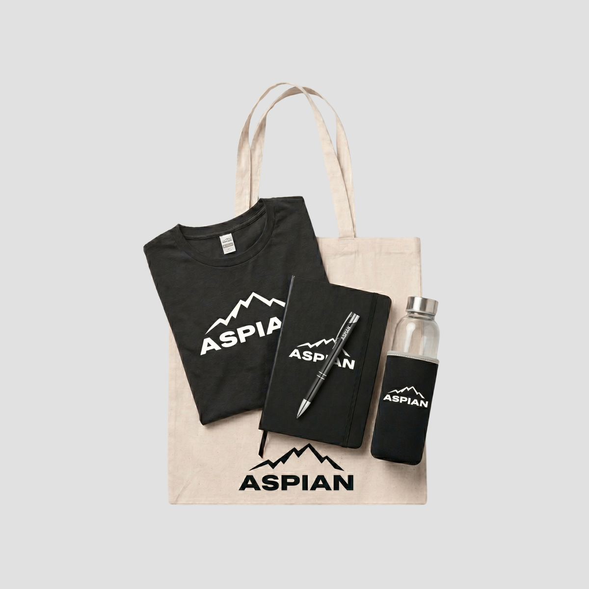 Pack of 5 Custom Printed & Laser Engraved Event Merchandise Bundles - Premium Corporate Branded Merch Kits [BID Code:21]