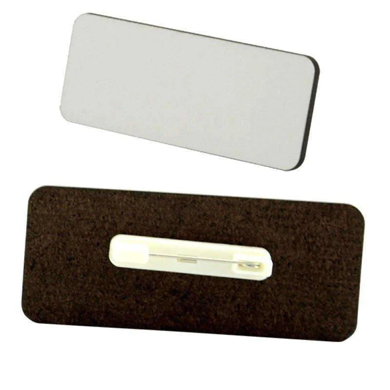 MDF Name Badge with Pin – Professional Sublimation Rectangle