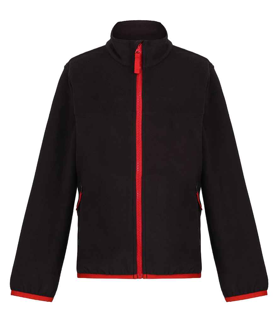 Black and red fleece jacket best sale