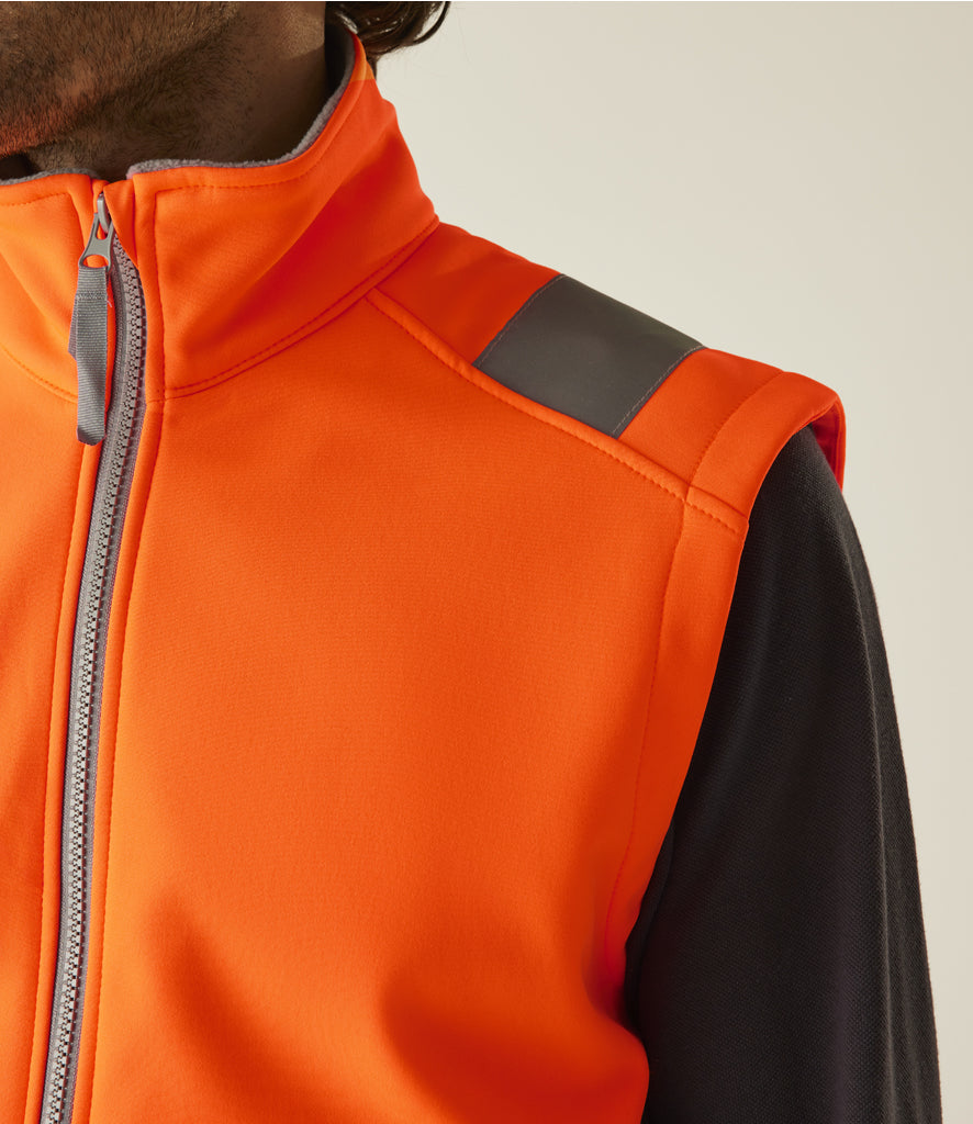 Regatta High Visibility Pro Contract Ablaze Soft Shell Bodywarmer