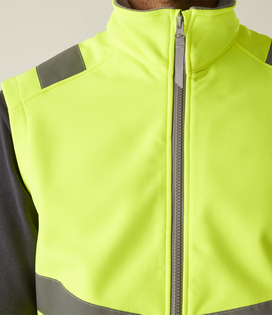 Regatta High Visibility Pro Contract Ablaze Soft Shell Bodywarmer