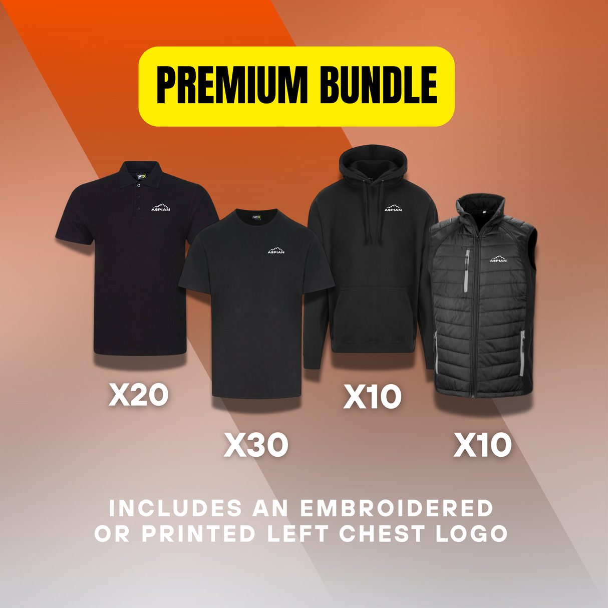 Premium Workwear Bundle | 70+ Piece Branded Workwear Package [BID:020]