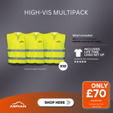 Fast Track High-Vis Multipack – 10 Printed Safety Vests